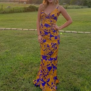 Club L Printed Wrap Maxi Dress